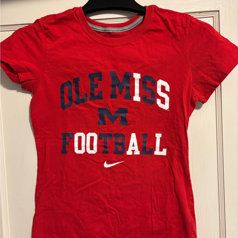 Nike Red Ole Miss Football Tee